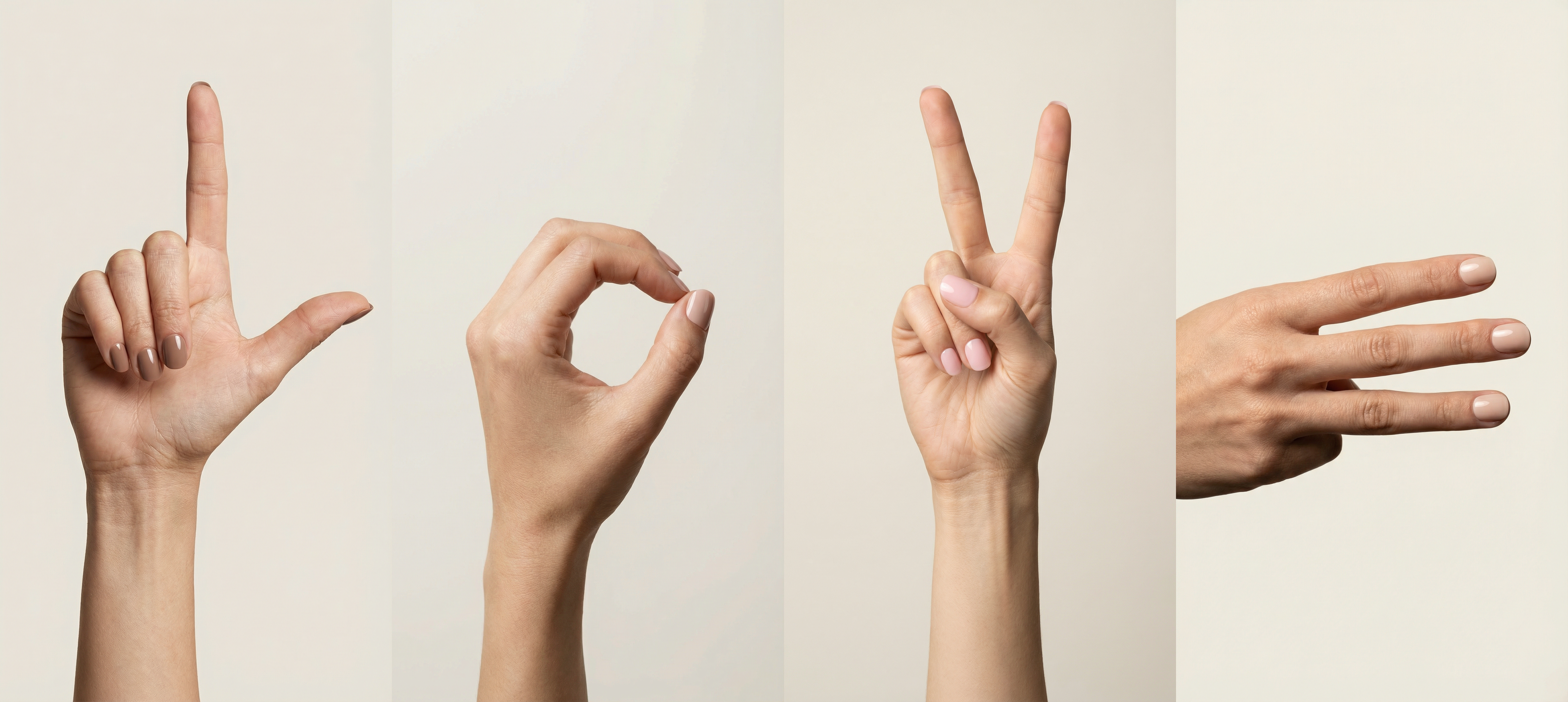 LOVE hand gesture campaign collage